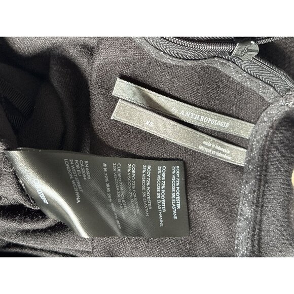 Anthropologie Sutton Ponte Knit V Neck Straight Leg Jumpsuit in Black Size XS - Picture 3 of 5